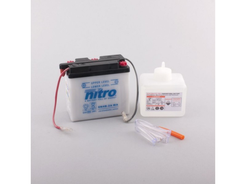 AKOMULATOR - BATERIJA NITRO 6N4B-2A  6V-4Ah  d 102 x š48 x v96 mm  L+