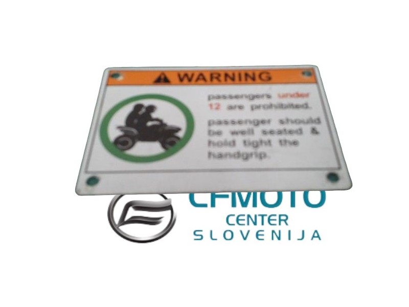 NALEPKA STRANSKA CF WARNING