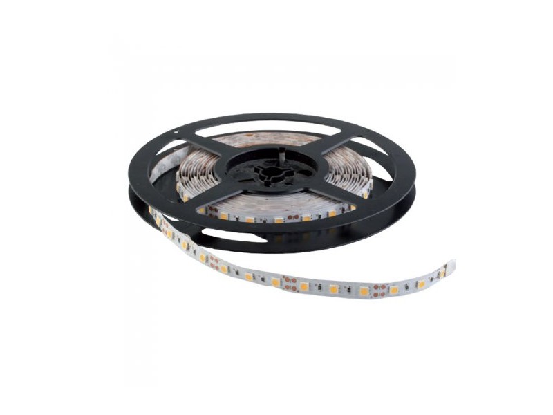LED TRAK 60 LED SMD5050,14,4W/m,vodoodporen,IP65,RGB večbarvna osvetlitev-belo ozadje DC12V