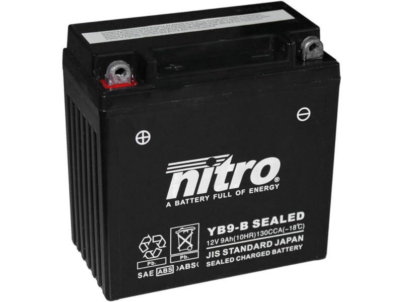 AKOMULATOR - BATERIJA NITRO YB9-B 12V-9Ah d138 x š77 x v141 mm LEVO+