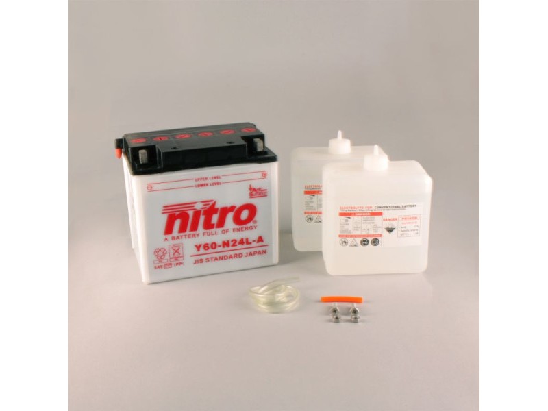 AKOMULATOR - BATERIJA NITRO Y60-N24L-A 12V-28Ah  d 186 x š126 x v178 mm  D+