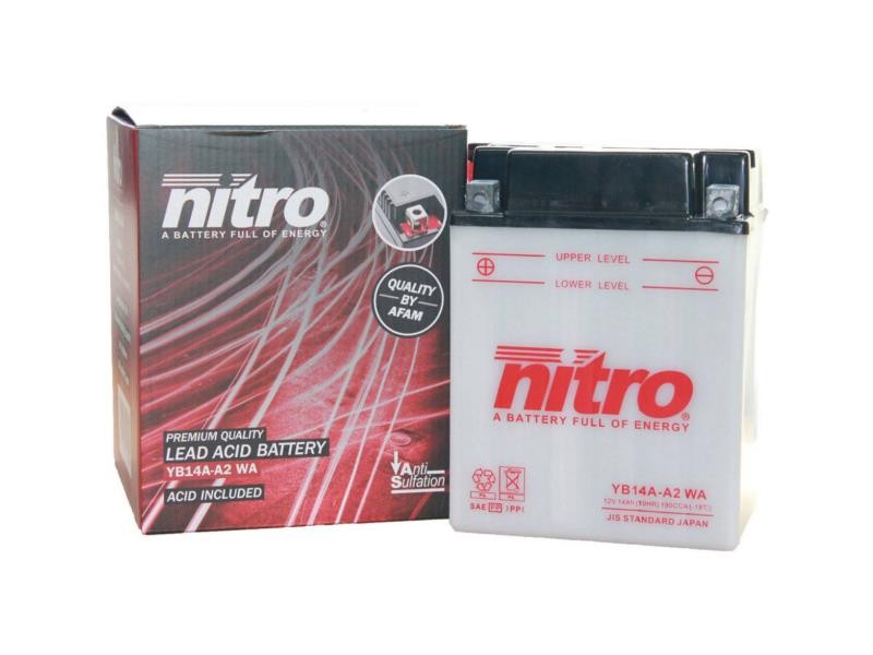 AKOMULATOR - BATERIJA NITRO YB14A-A2 12V-14Ah d136 x š91 x v178 mm LEVO+