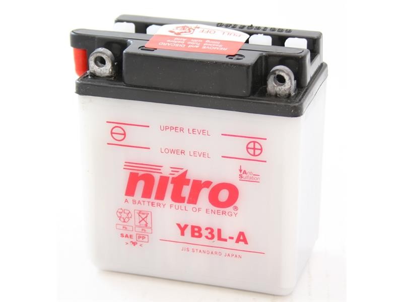 AKOMULATOR - BATERIJA NITRO YB3L-A 12V-3Ah d99 x š57 x v111 mm DESNO+