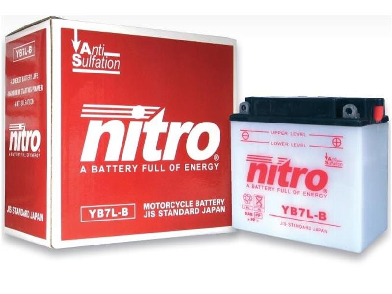 AKOMULATOR - BATERIJA NITRO YB7L-B 12V-8Ah d137 x š76 x v135 mm DESNO+