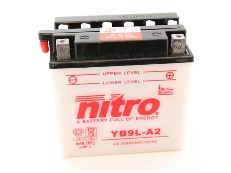 AKOMULATOR - BATERIJA NITRO YB9L-A2 12V-9Ah d135 x š75 x v139 mm DESNO+