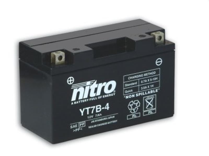 AKOMULATOR - BATERIJA NITRO YT7B-4 12V-6,5Ah d150 x š65 x v93 mm LEVO+