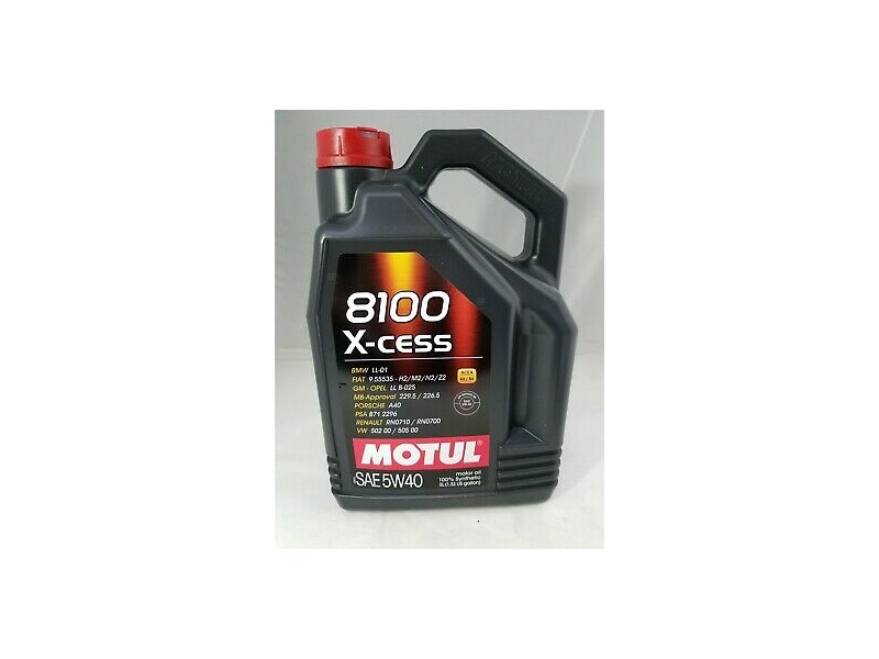 MOTUL 8100 X-cess 5W40 100% SINT. 5L